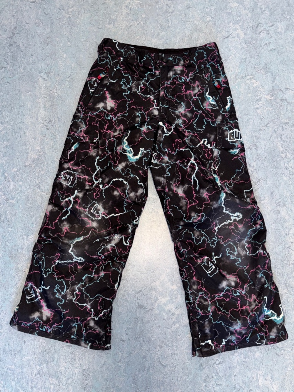 Burton Kids DRYRIDE Snowboard Ski Pants Black Multicolor Size Medium 7/8